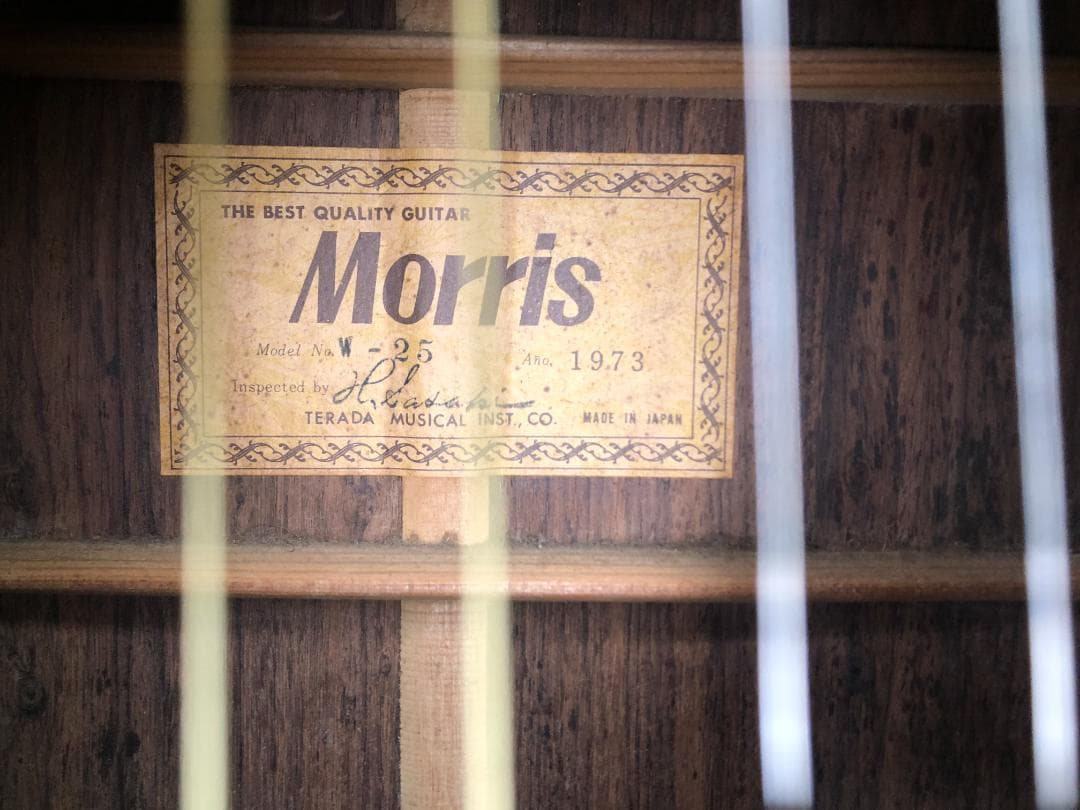 Morris モーリス W-25 アコースティックギター 1973年製 新品弦