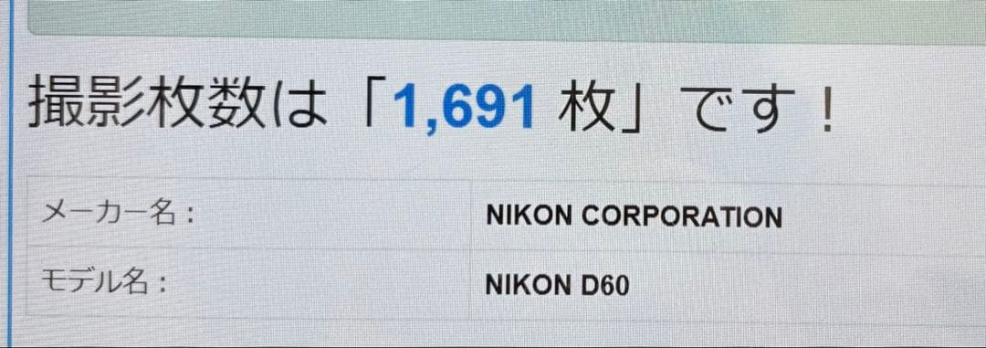 ✨初心者様向け✨Nikon D60✨ シングルレンズ✨ 簡単操作✨少シャッター数