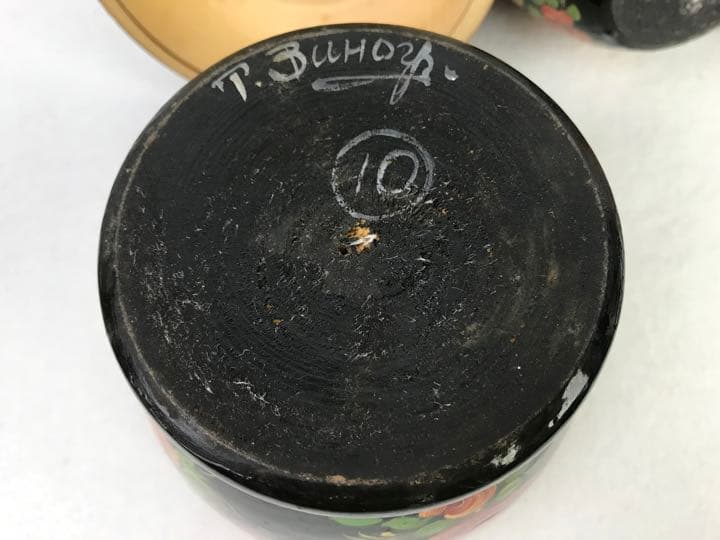 大きなマトリョーシカ人形② 10体セット　ロシア　レトロ　赤