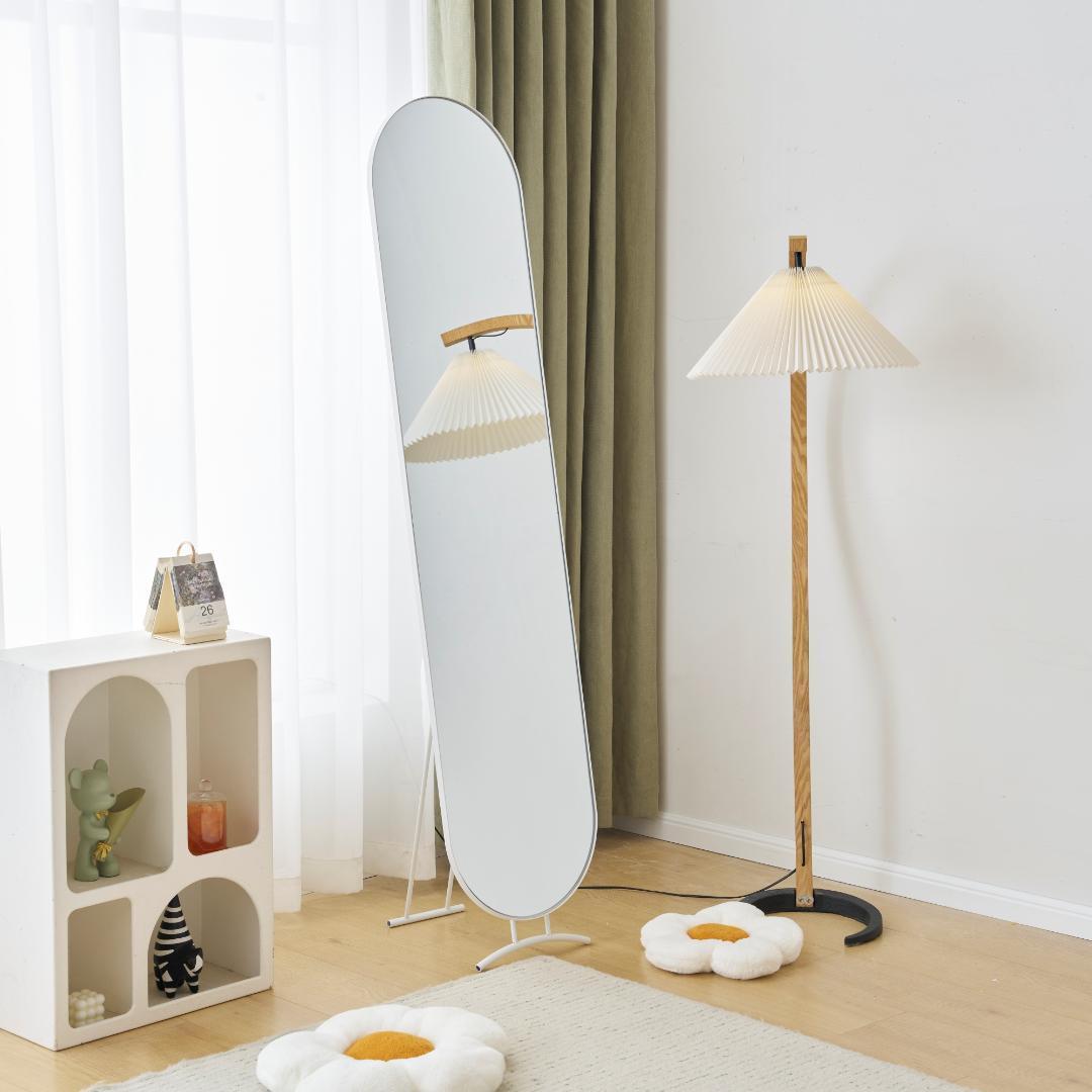 【幅40cm】姿見 スタンドミラー アーチ 壁掛け 立て掛け 全身鏡 飛散防止