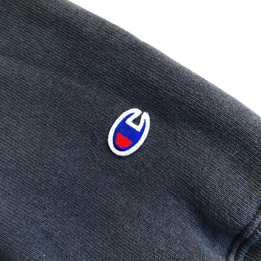 Champion×BEAMS 別注 ハーフジップ スウェット 裏起毛 青タグ