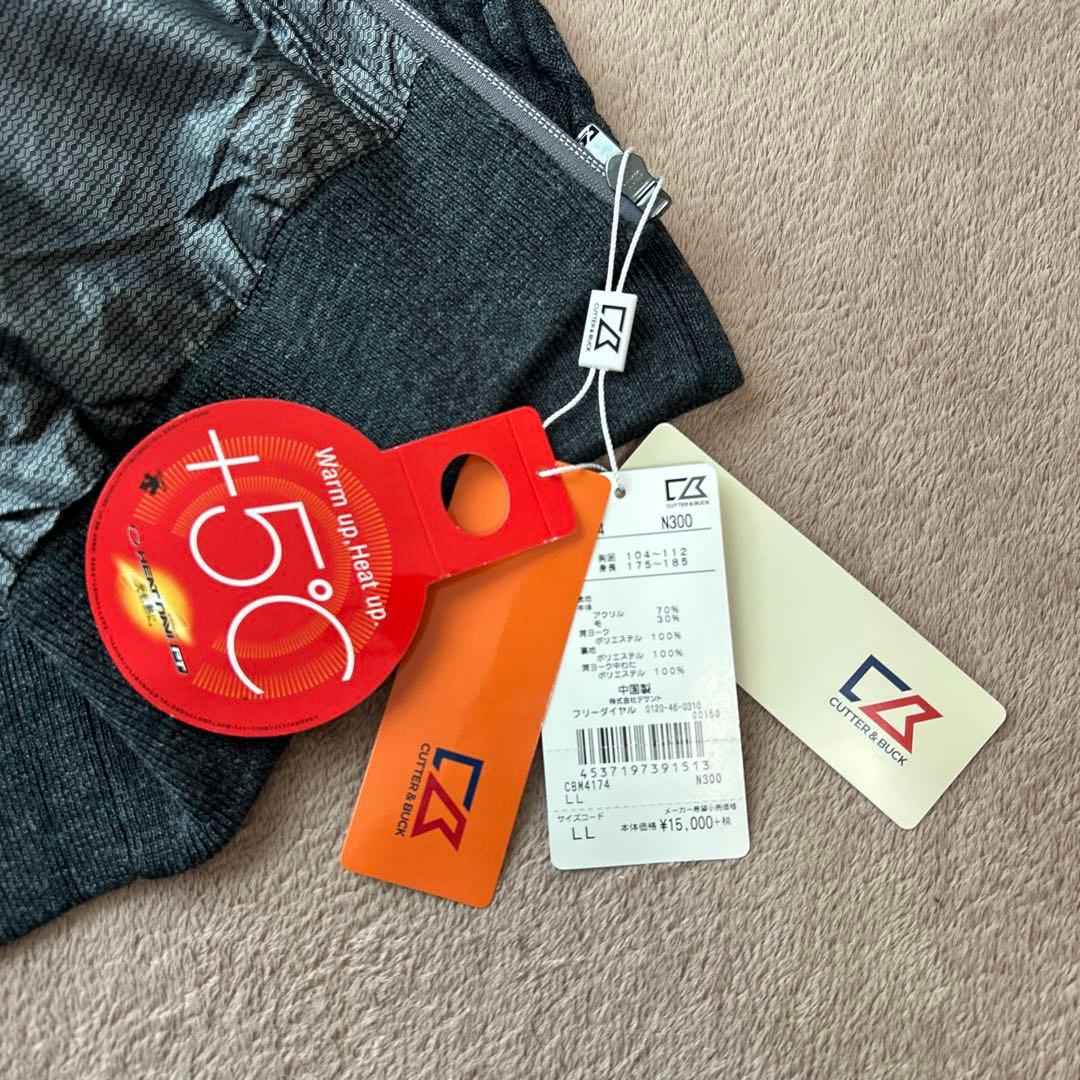 新品タグ付【CUTTER&BUCK】カッターアンドバック　ゴルフ　ジップセーター