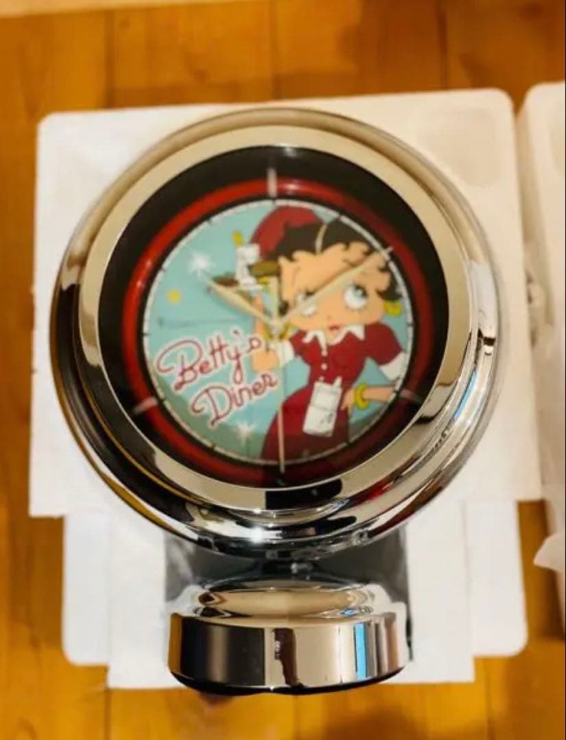 アメリカンネオンクロックガスランプ（Betty Boop）スタンドクロック