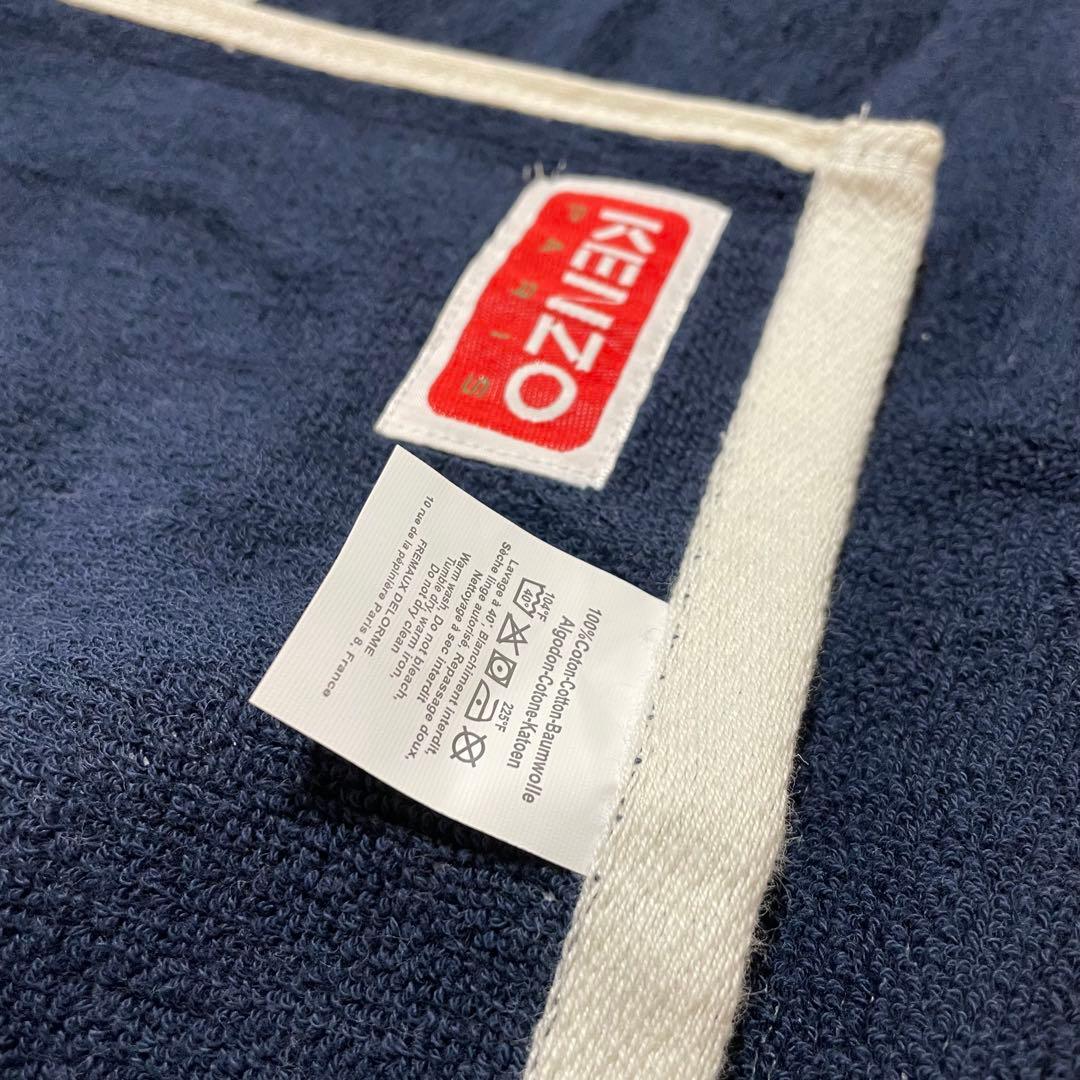 【未使用】KENZO バスタオル（ビーチタオル） 大判 ネイビー ホワイト