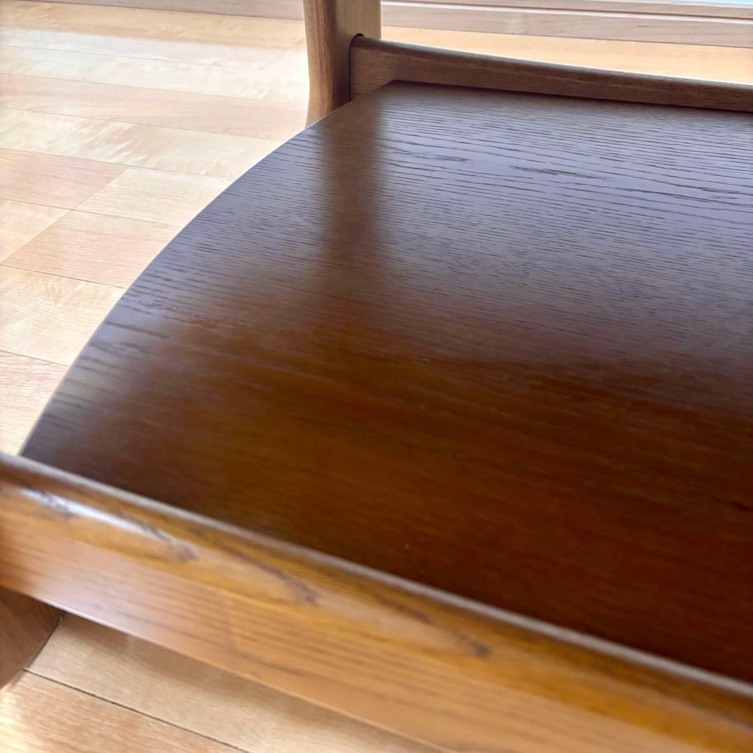 カリモク ローテーブル 棚付き センターテーブル 木製 楕円 国産家具