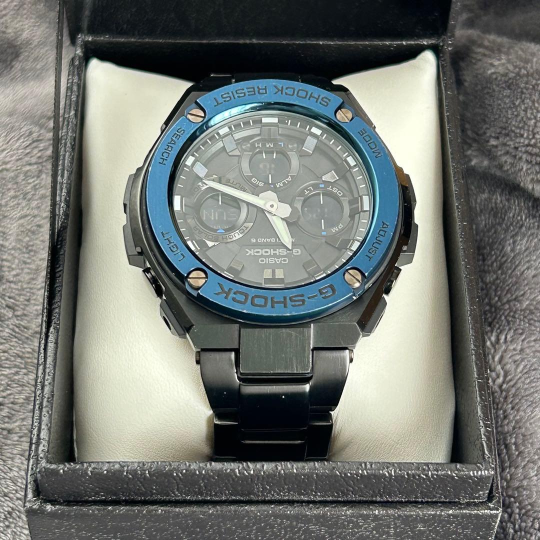 電波ソーラー メタルブレス［良品］G-SHOCK GST-W110BD
