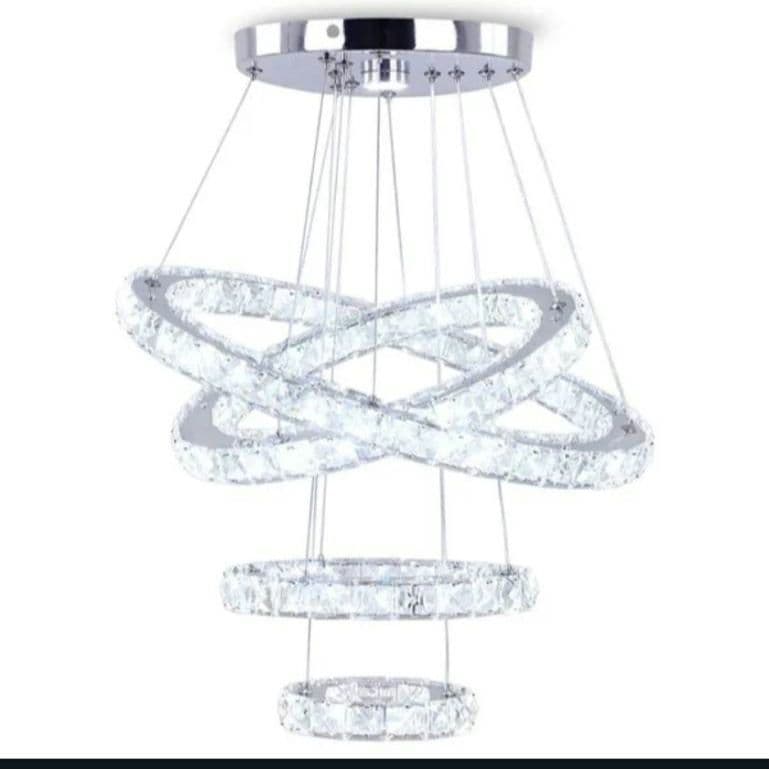 新品 4連 スパイラルクリスタルシャンデリア　吹き抜け　照明