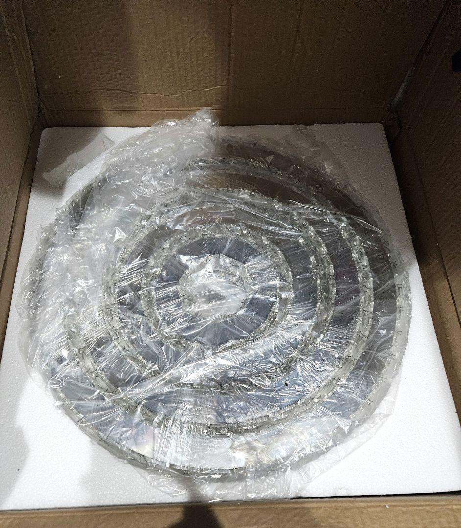 新品 4連 スパイラルクリスタルシャンデリア　吹き抜け　照明