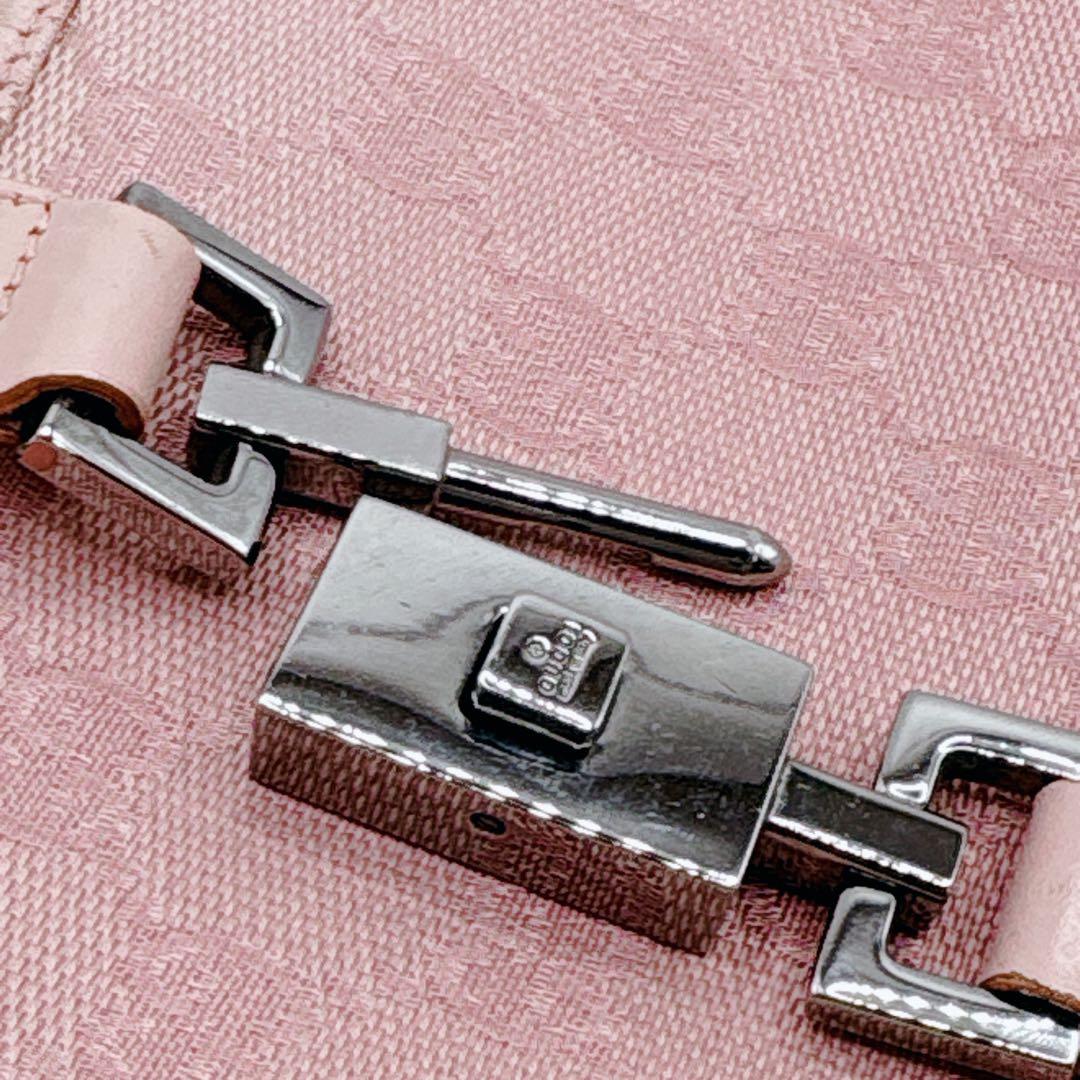 【希少】GUCCI ジャッキー GG セミショルダーバッグ ピンク 保存袋付き