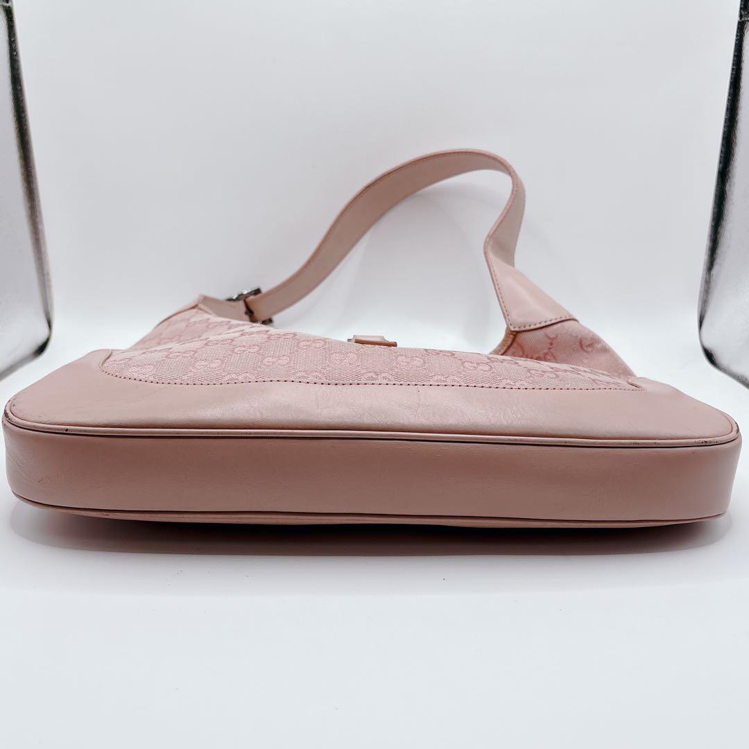 【希少】GUCCI ジャッキー GG セミショルダーバッグ ピンク 保存袋付き