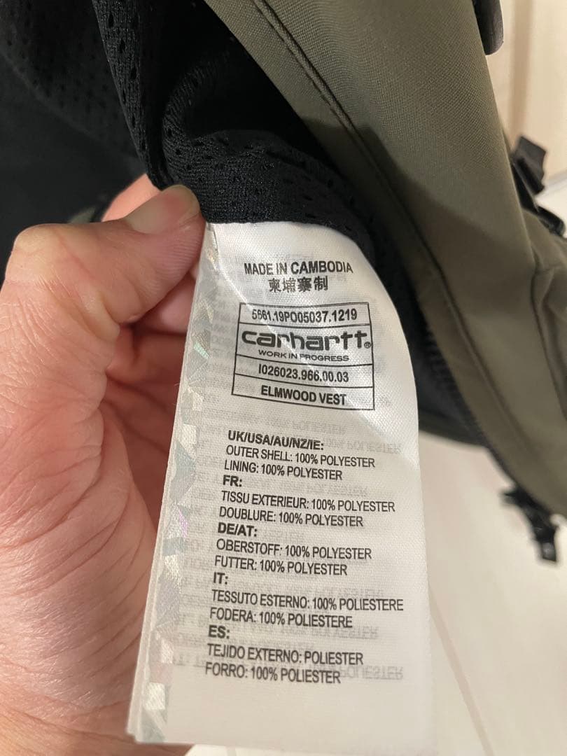 n*a様 carhartt WIP ベスト Mサイズ オリーブ