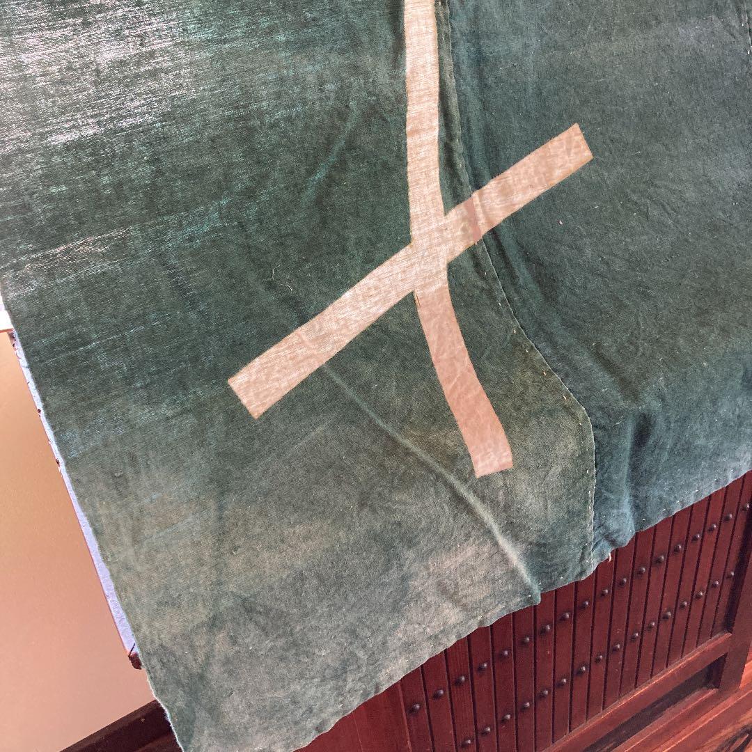 hisa　古布　筒書き　家紋　油單　布団風呂敷　藍染　西野　ゆたん