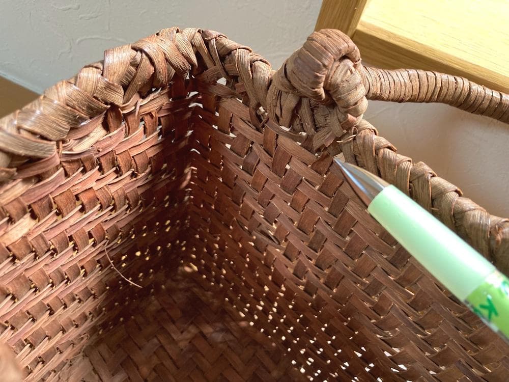 山ぶどう籠バッグ（日本製　国産材　８年物）