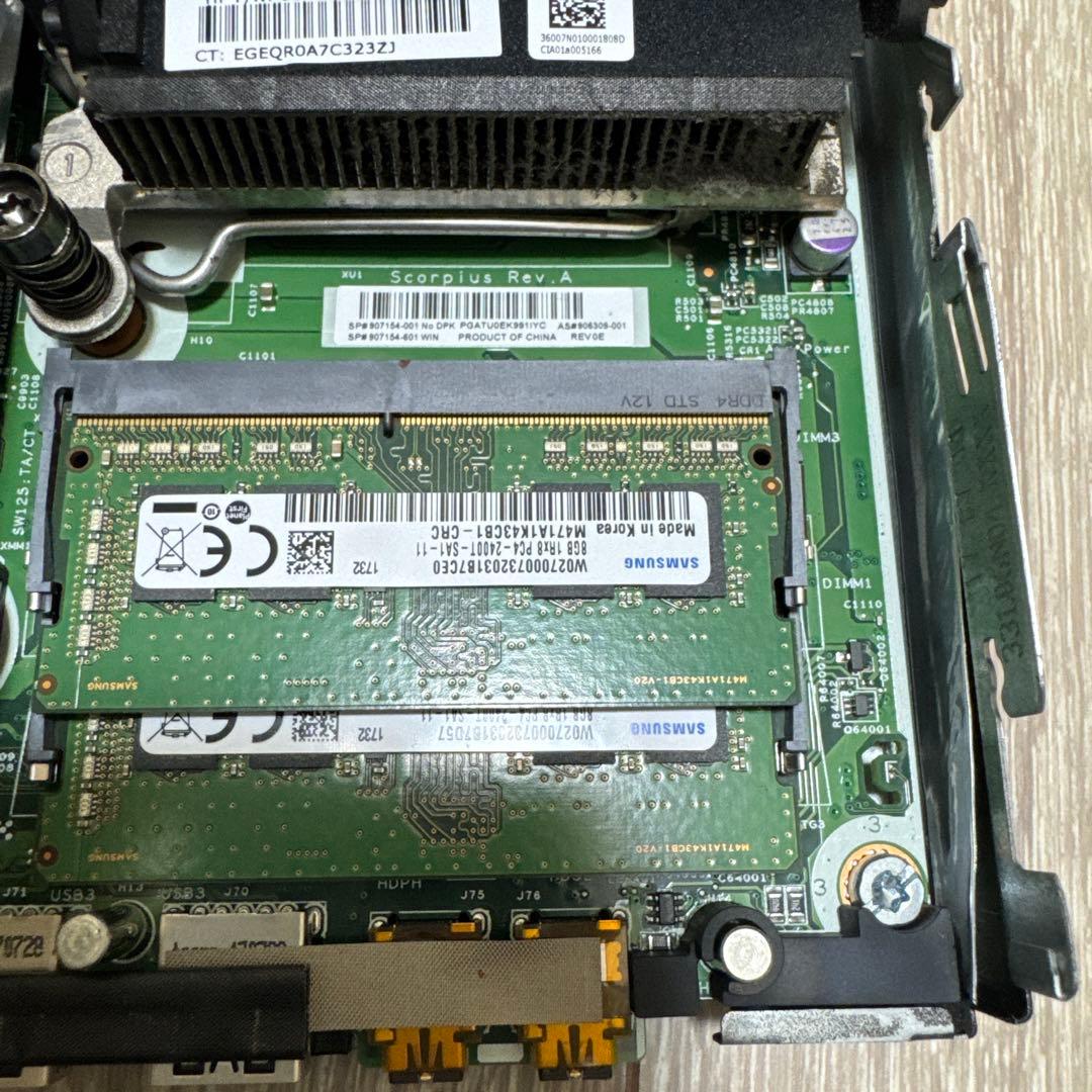 HP製 デスクトップPC EliteDesk 800 G3 Mini 35W