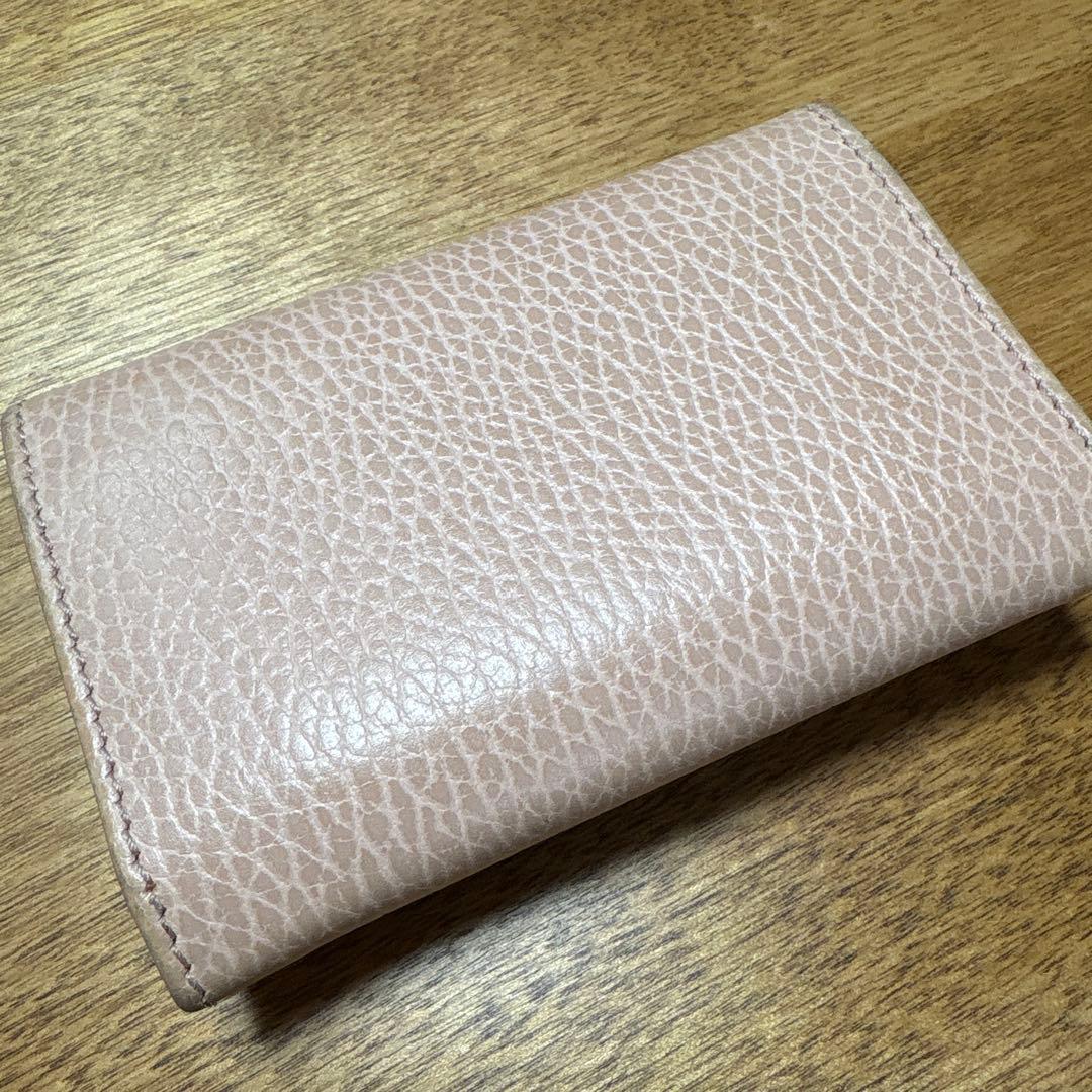 GUCCI ピンク レザー 名刺入れ