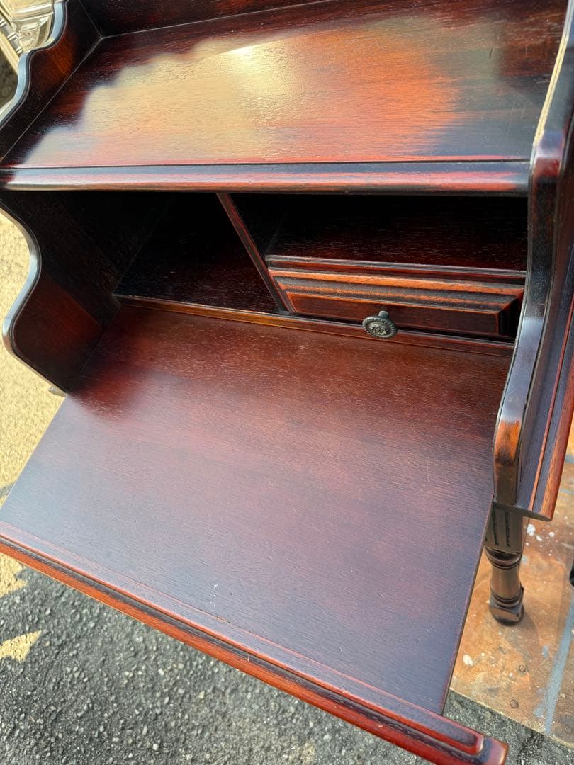 希少 カリモク ライティングデスク ライティングビューロー 家具 レトロ