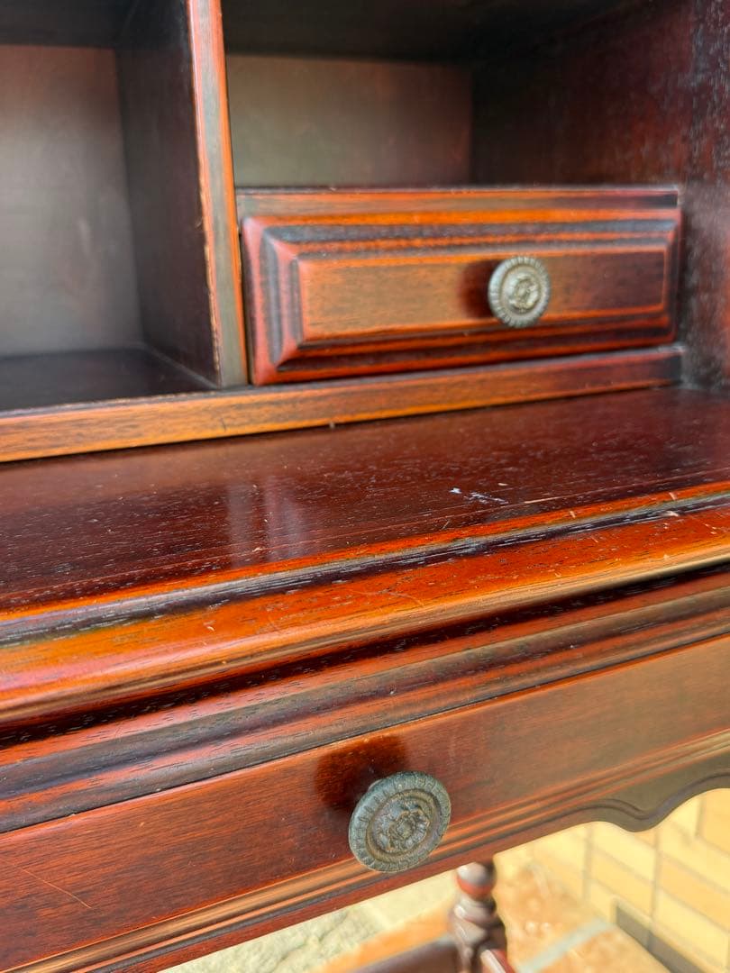 希少 カリモク ライティングデスク ライティングビューロー 家具 レトロ