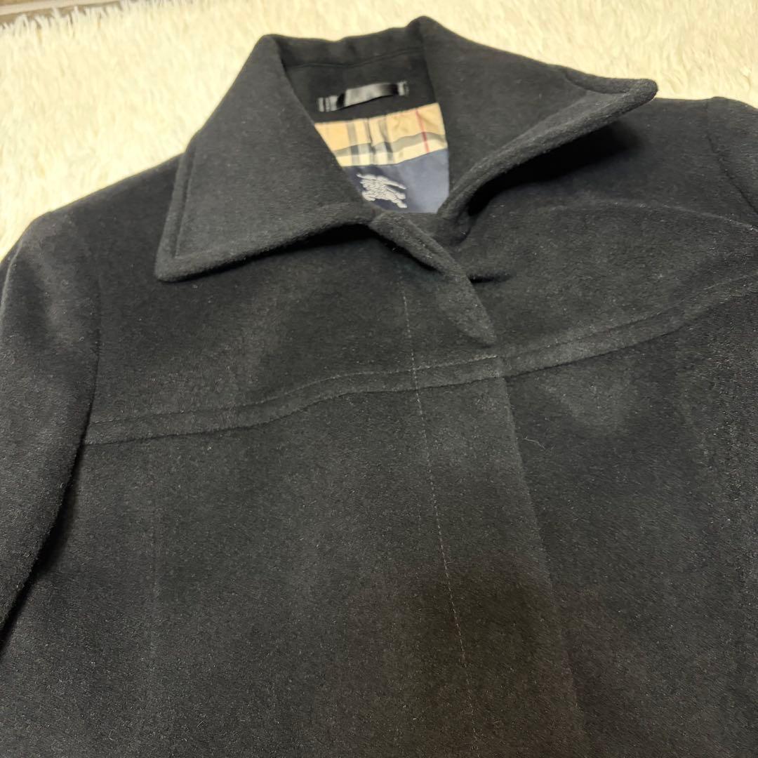 む*。様 極美品✨ BURBERRY ノバチェック ステンカラーコート アンゴラ