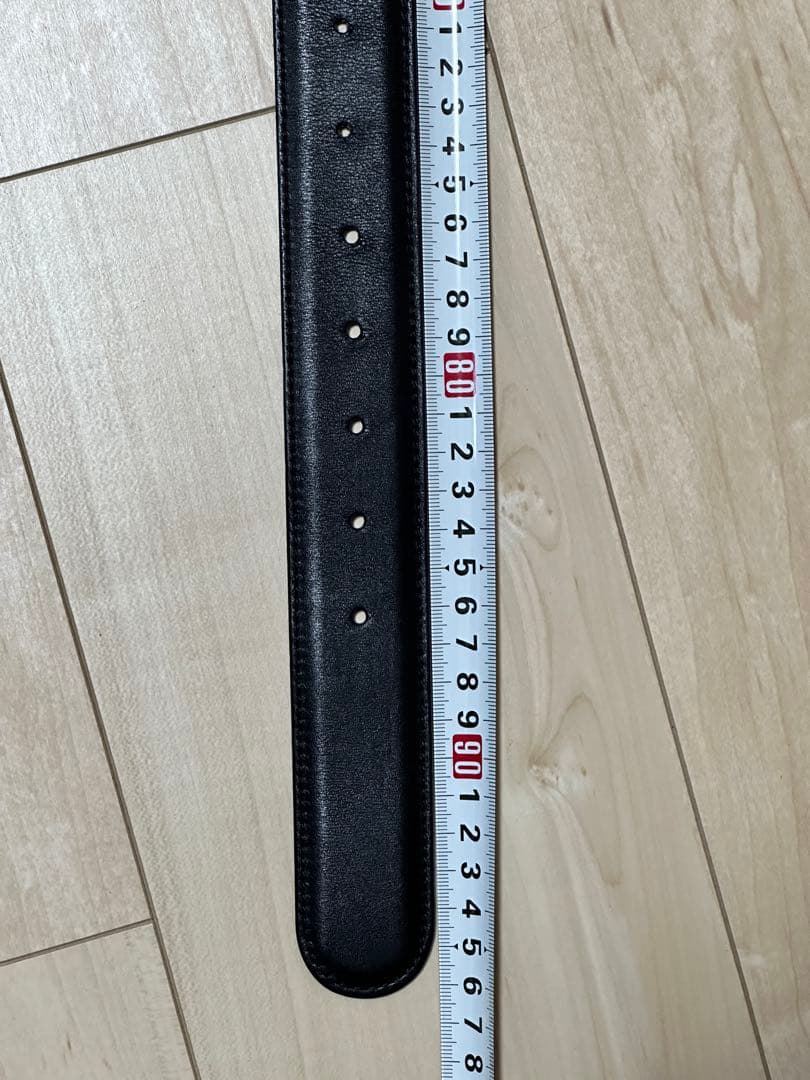 GUCCI ゴールドバックル レザーベルト イタリア製