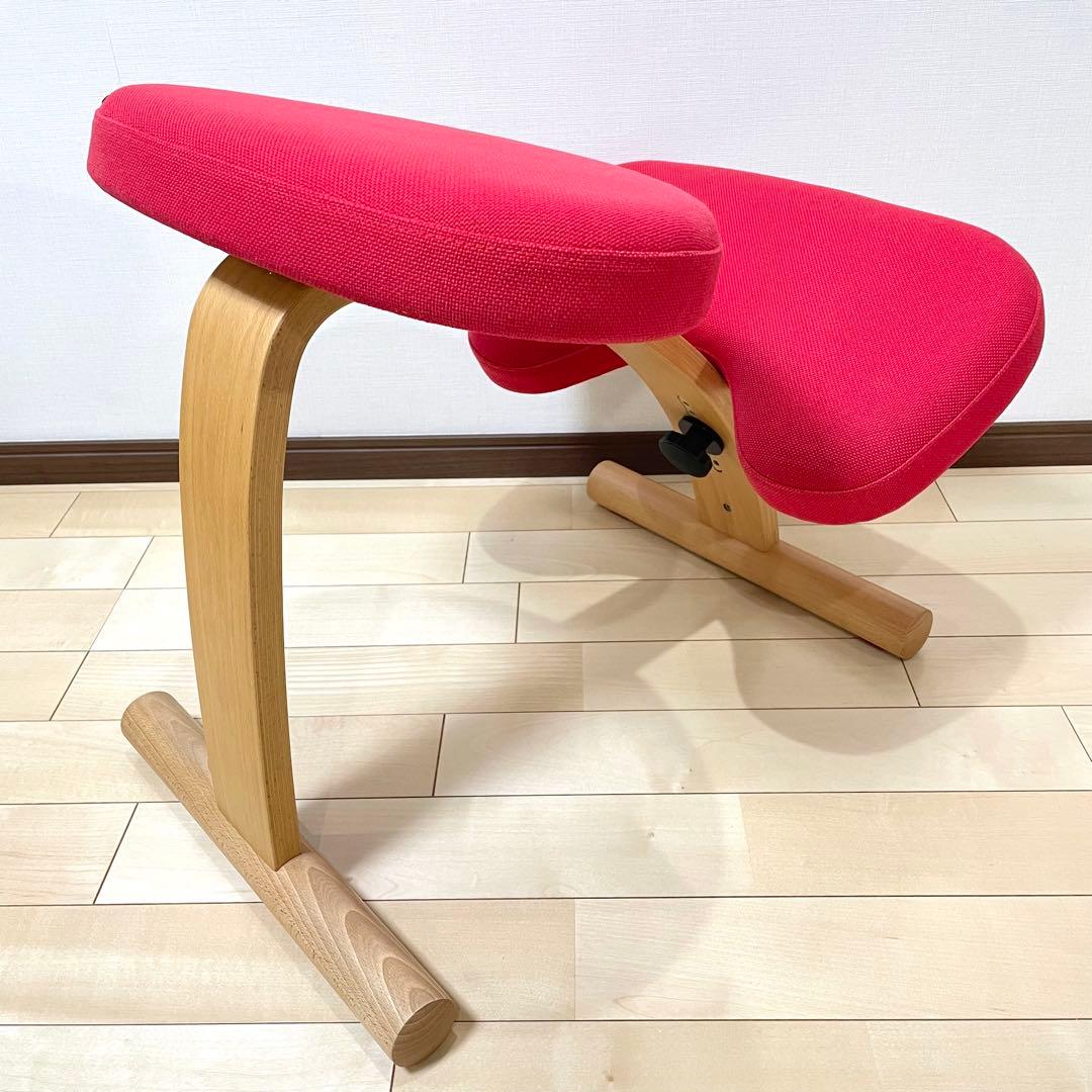 バランスラボ バランスチェア バランスイージー レッド 中古品 サカモトハウス