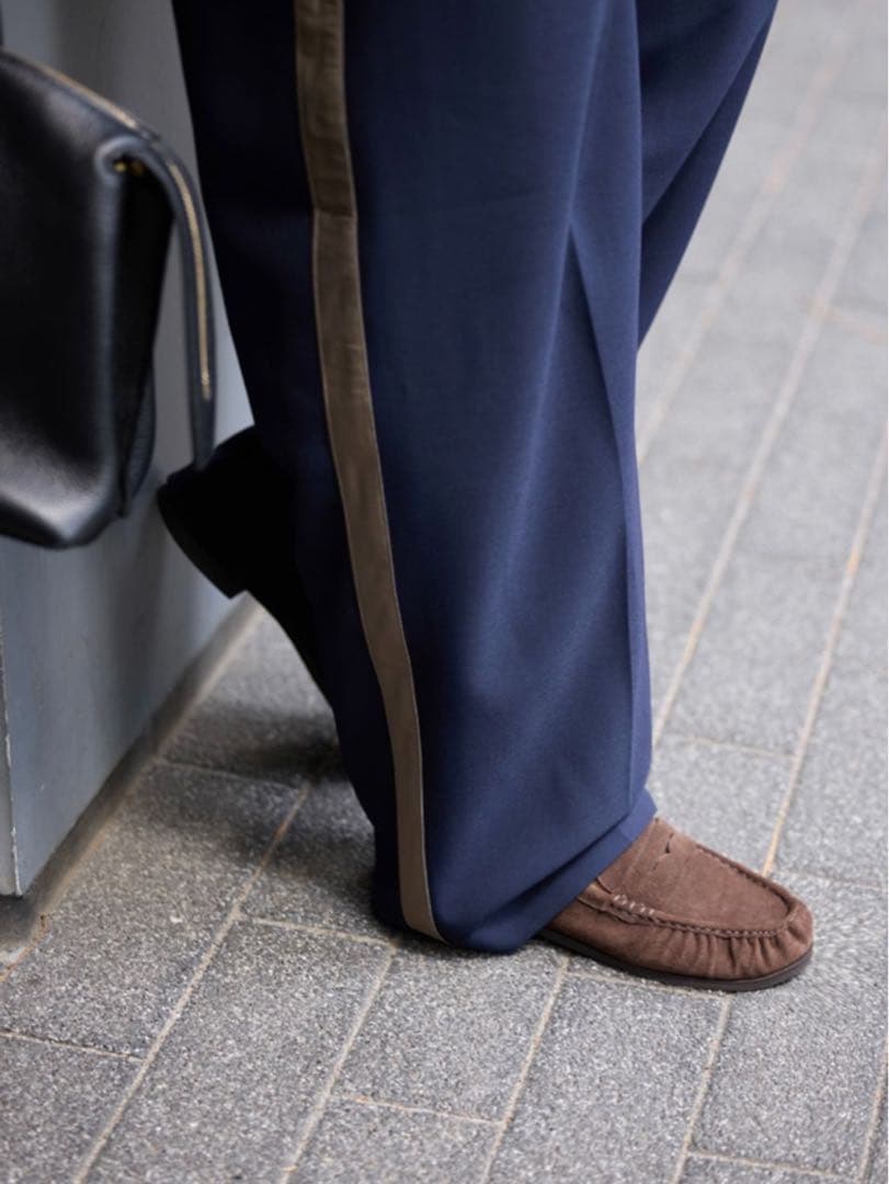 Le Talonダークブラウン スエード ローファー