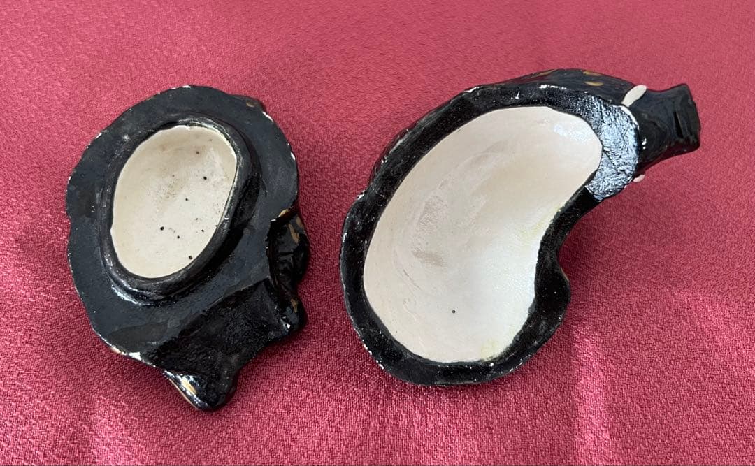 後楽園 残夢軒 御庭焼 三代窯元・坡石 干支 亥香合 箱付き 茶道具 縁起物