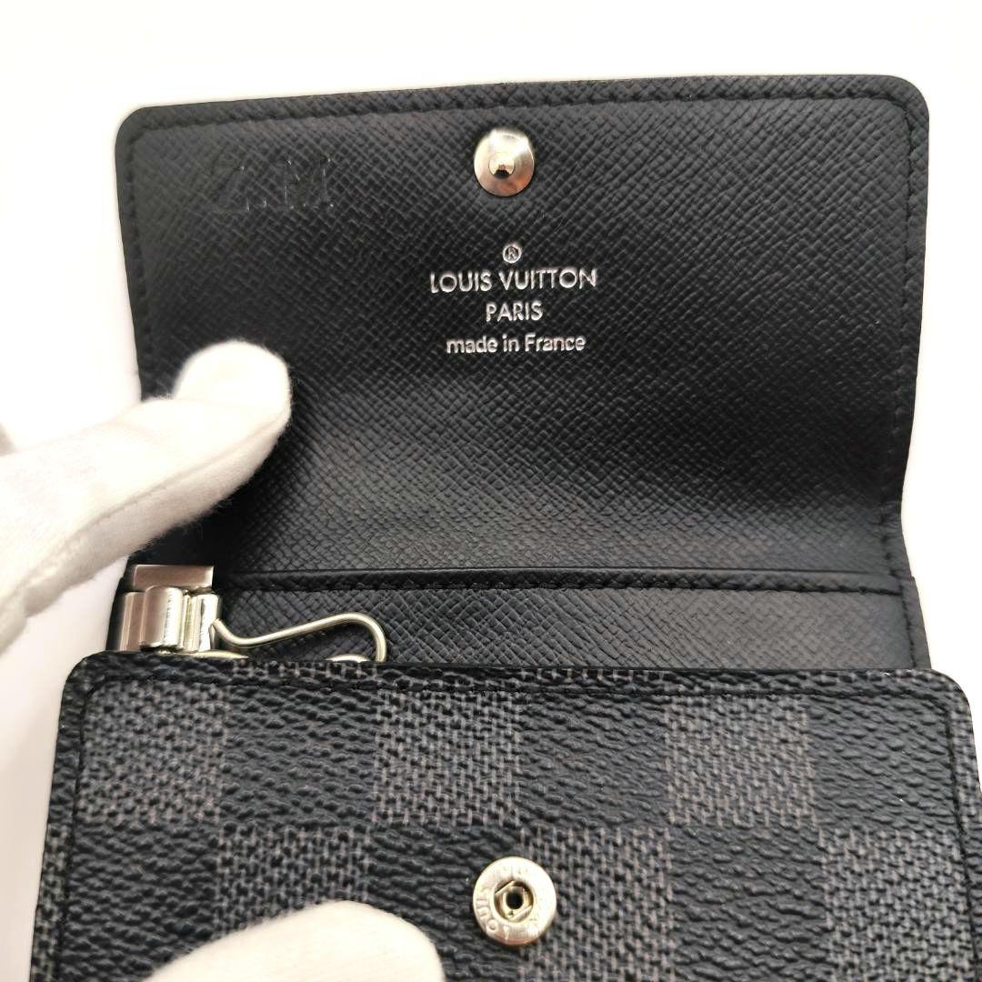 鑑定極美品 ルイヴィトン ダミエ・グラフィット ミュルティクレ6 6連キーケース