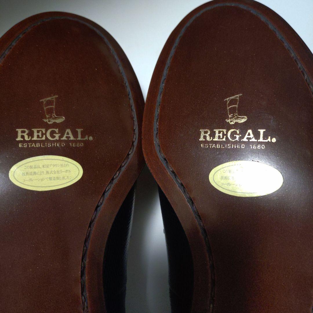 新品未使用　REGAL　ブラウン社　ローファー　ブラックリザード