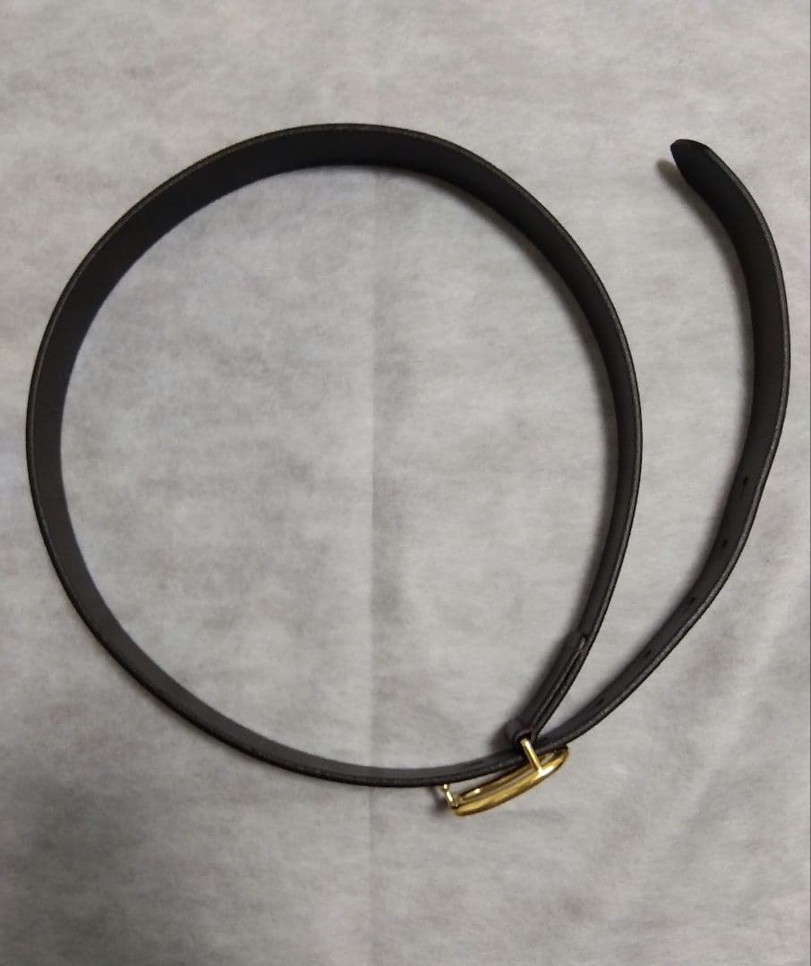 crewre クルーレ ボタンスタッズレザーベルト ブラウン サイズ2 long