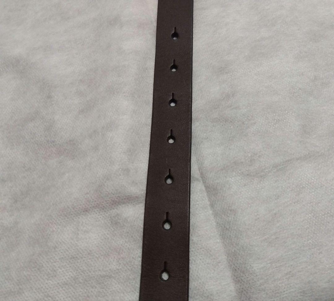 crewre クルーレ ボタンスタッズレザーベルト ブラウン サイズ2 long
