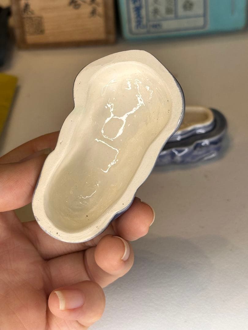 京焼 中村翠嵐 交趾 干支未 羊香合 金彩耳 共箱付 共布付 美品