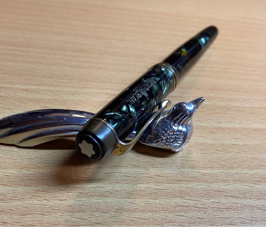 ビンテージ　モンブラン233 1/2 グリーンマーブル万年筆