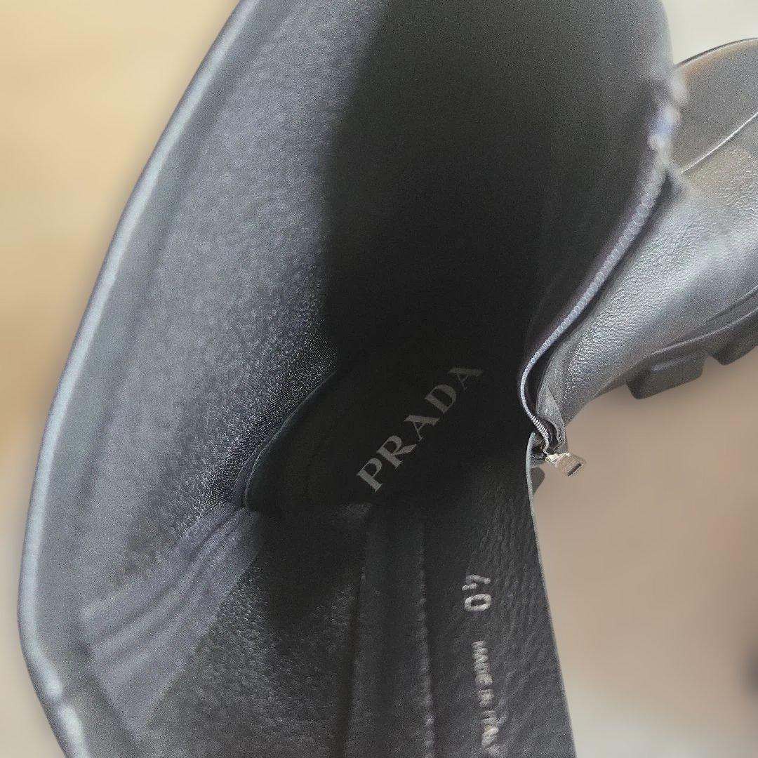 PRADA モノリス ナッパレザーブーツ サイドジップ 40