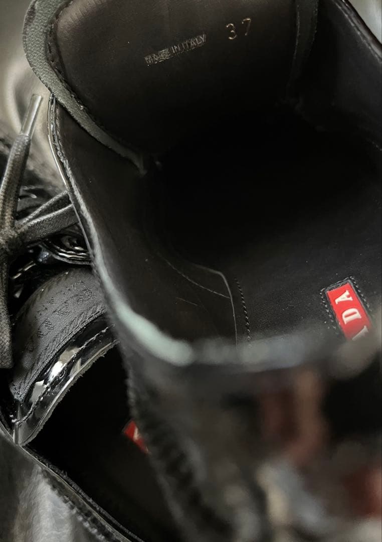 PRADA プラダ ウィングチップ パテントレザー シューズ オックスフォード