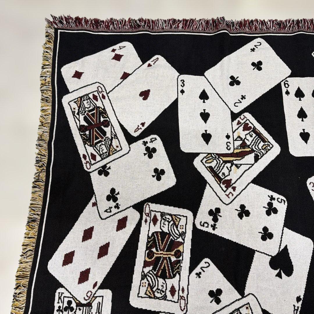 トランプ　マルチカバー　ソファカバー　ヴィンテージラグ　180x122