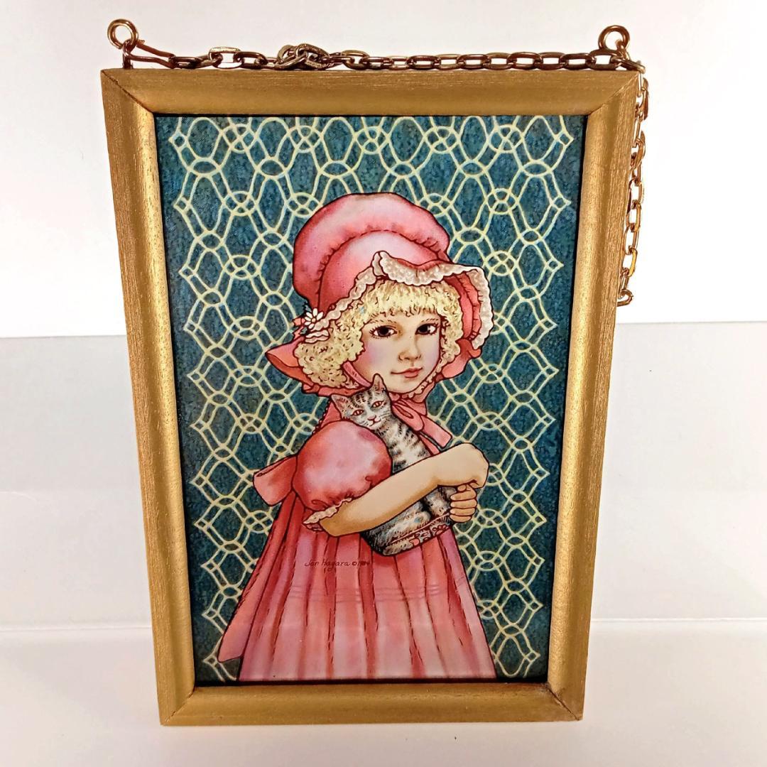 新品ジャン・ハガラ ステンドグラス 少女とお人形 ローレル グラスマスターズ社