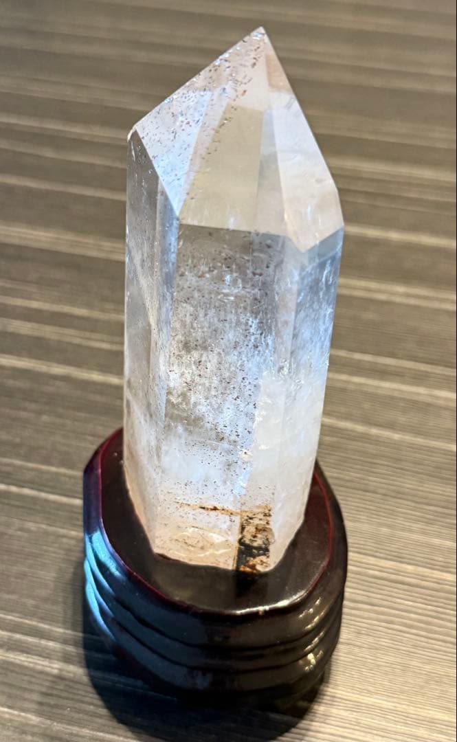 レピドクロサイト ゲーサイト インクォーツ タワー ポイント 台座付き 天然石