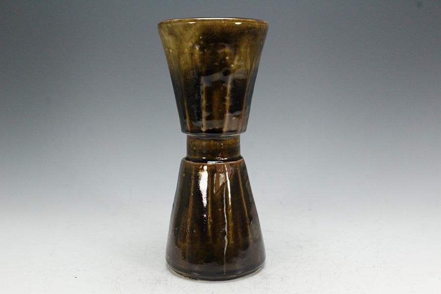 茶道具 高取焼 杵形 花入 銘 閑居 書付 表千家(K-YC555)