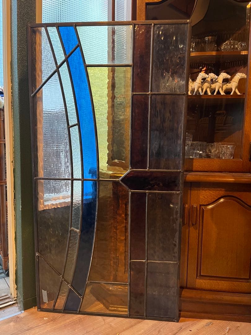 引き取り限定 ステンドグラス パネル 建具 窓 インテリア アンティーク