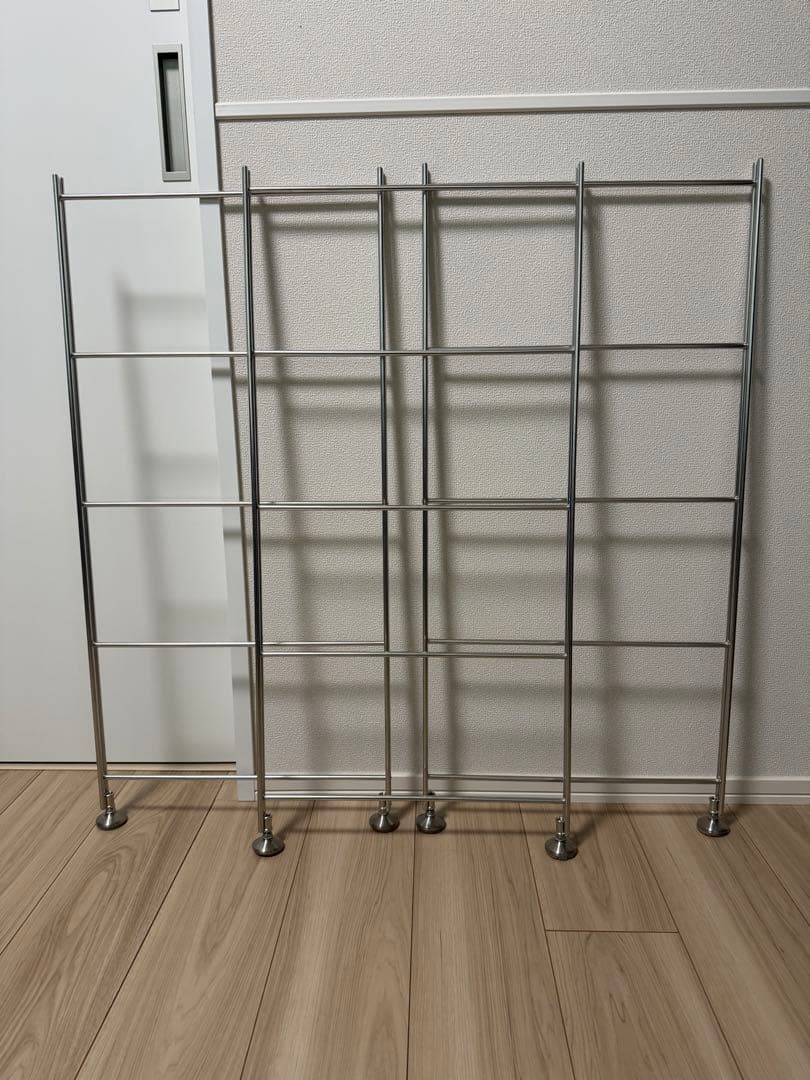 無印良品 ステンレスユニットシェルフ　オーク材棚セット　ワイド小