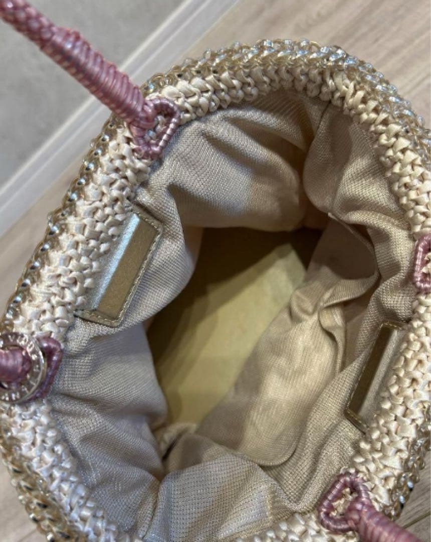 ANTEPRIM アンテプリマ　ワイヤーバッグ　ピンク　バケツ型