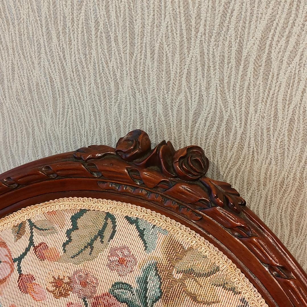 アンティークチェア　猫脚　ロココ様式　ダイニングチェア　2脚セット