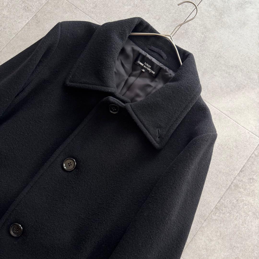 美品　トリココムデギャルソン　AD2001　ピーコート　ウールコート　黒　M
