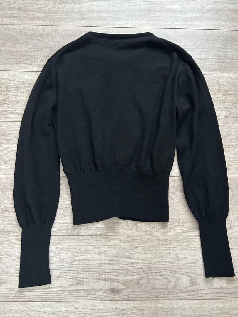 イタリア製　ヴィヴィアンウエストウッド　カーディガン オーブ刺繍＆ボタン L 黒