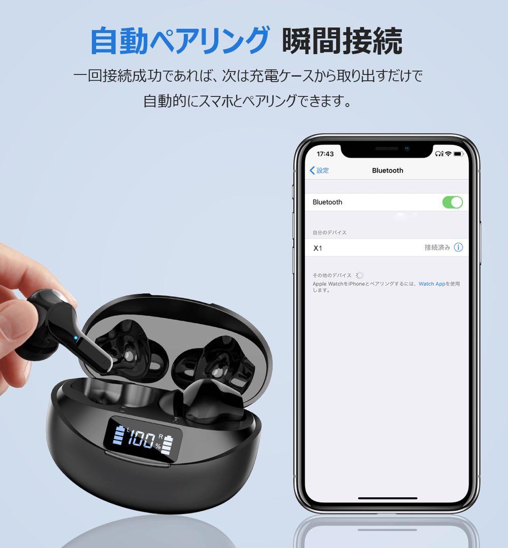 【新品】ワイヤレスイヤホン Bluetoothイヤホン 5.3型 2024最新