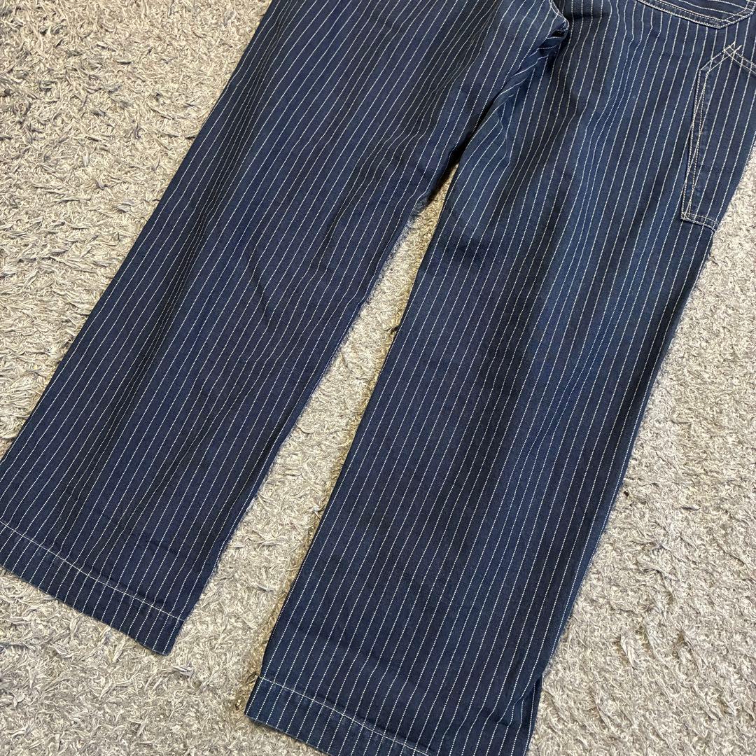 【美品】Schott オールドヒッコリー デニム オーバーオール L ストライプ