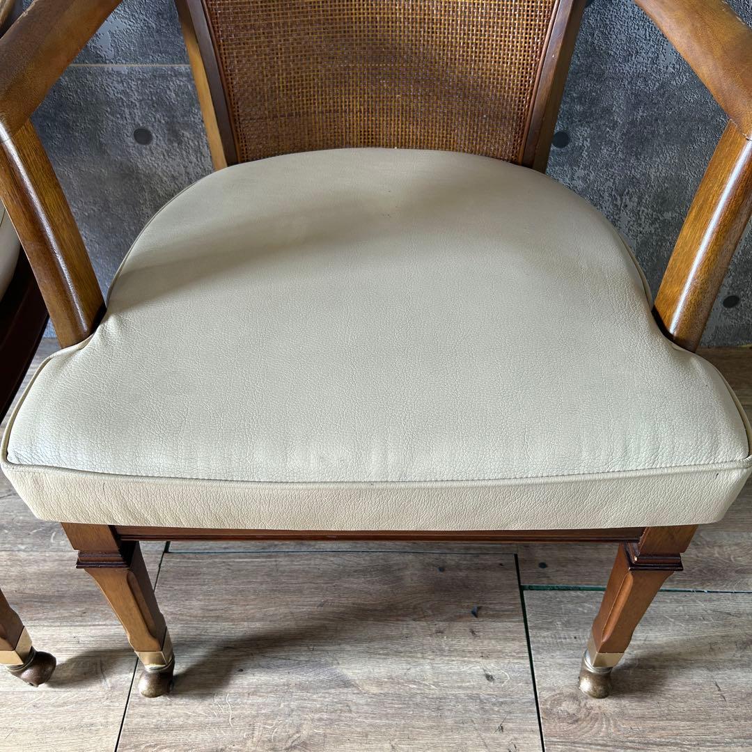 ꧁マルニ木工 maruni꧂地中海シリーズ キャスター付ダイニングチェア2脚