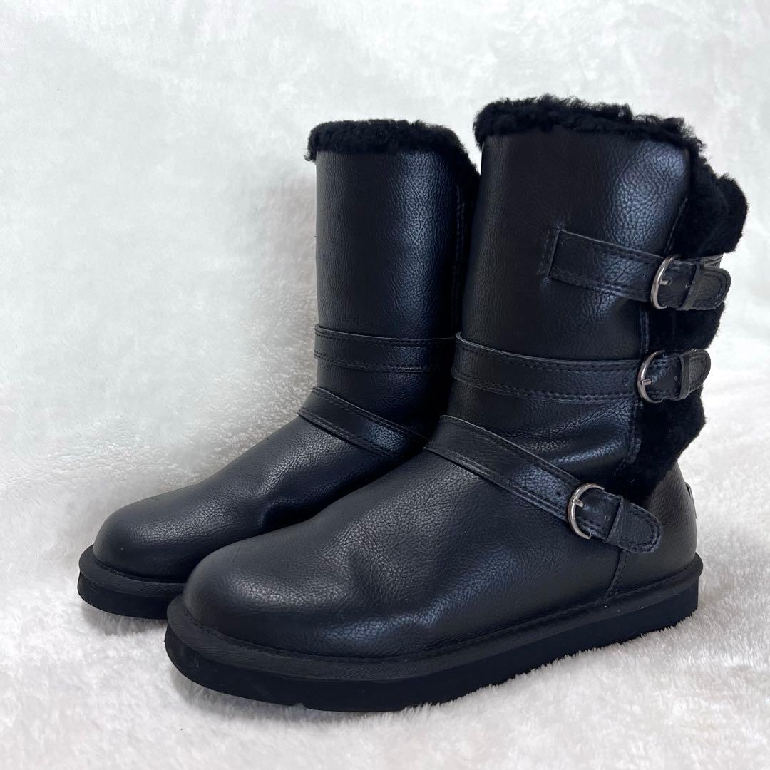 激レア✨美品✨UGG アグ Becket バックルファーブーツ レザー 25cm