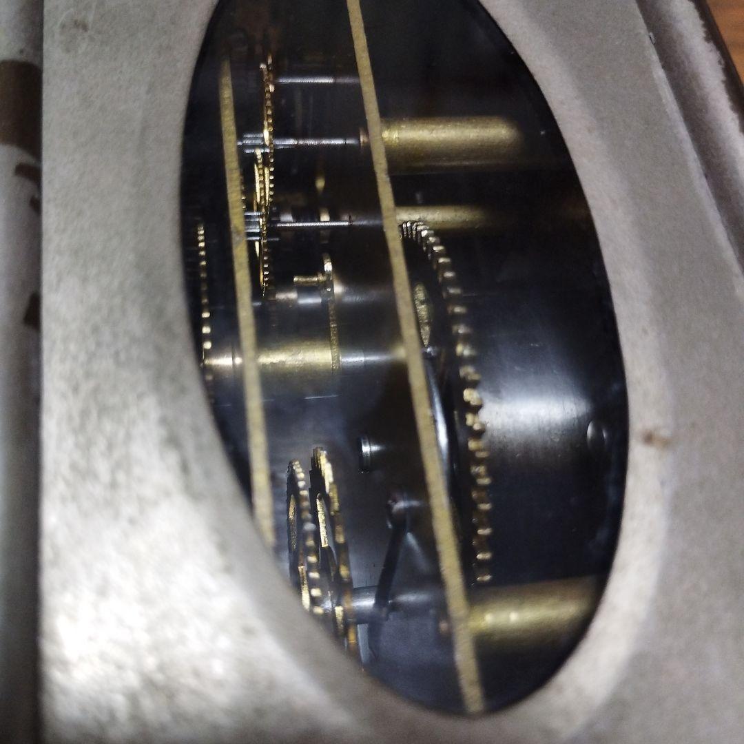 置時計　ゼンマイ式　七曜日指　アンテーク　レトロ　ジャンク品