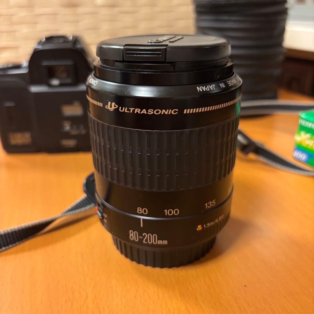 「動作確認済み」Canon EOS KISS フィルムカメラ 望遠レンズ付き